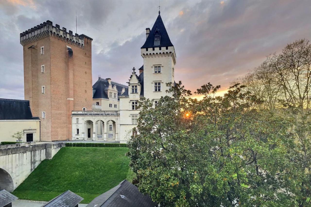 Vue Magique Sur Le Chateau Dans Un Quartier Populaire Pau Exteriör bild